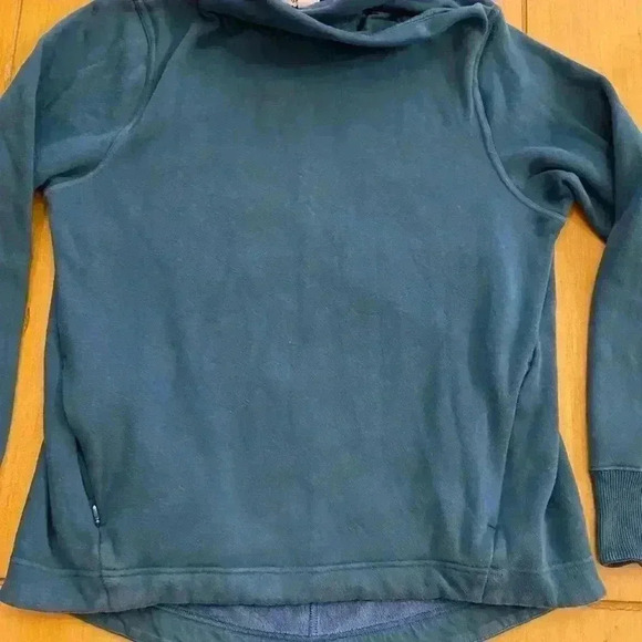 Athleta Womens Pullover Oversized Turtleneck Pockets Poly Cotton Thumb Holes M - Picture 11 of 12